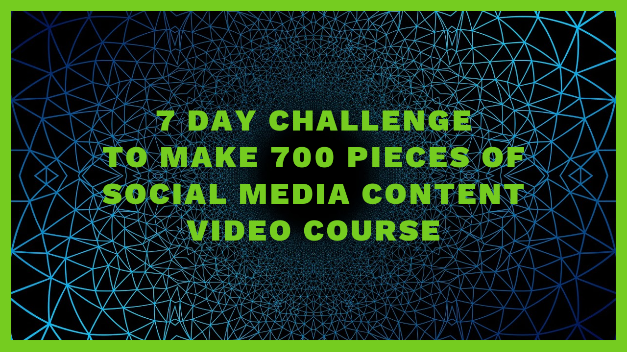 make 700 pieces of social media content